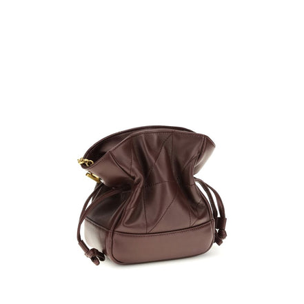 Pochette Saint Laurent en cuir d'agneau bordeaux Ovis Aries Aries