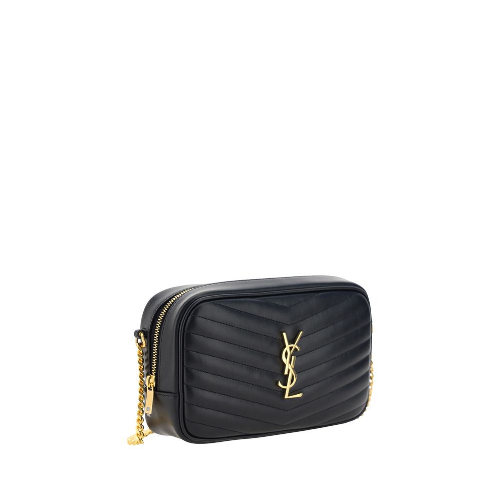 Saint Laurent Black Calf Leather Shoulder Bag