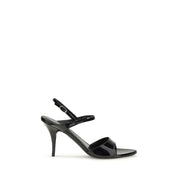 Sandales Balenciaga en cuir de veau noir Bos Taurus à talon aiguille