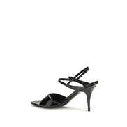 Sandales Balenciaga en cuir de veau noir Bos Taurus à talon aiguille