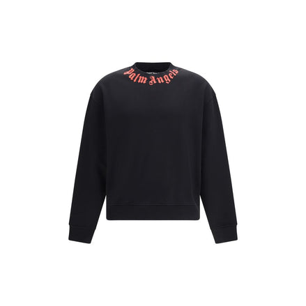 Palm Angels Felpa Nera in Cotone