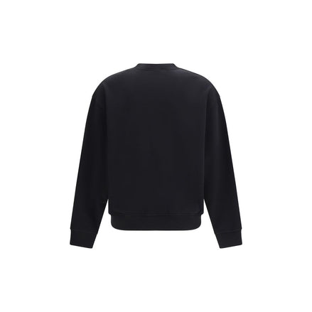 Palm Angels Felpa Nera in Cotone