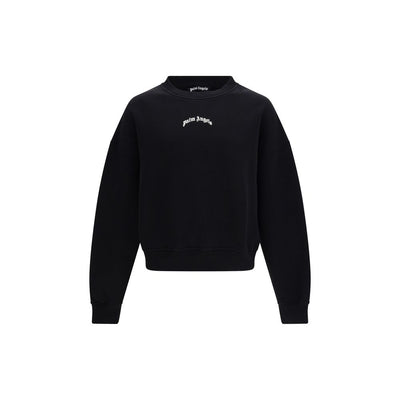 Palm Angels Felpa Nera in Cotone