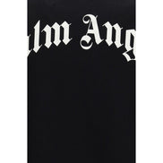 Palm Angels Felpa Nera in Cotone