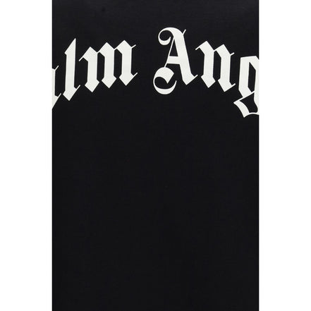 Palm Angels Felpa Nera in Cotone