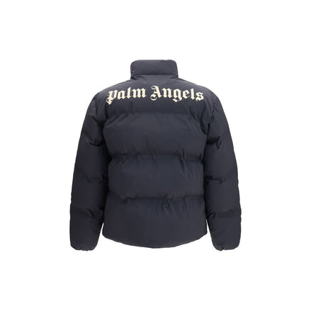 Palm Angels Giacca lunga in poliammide nera