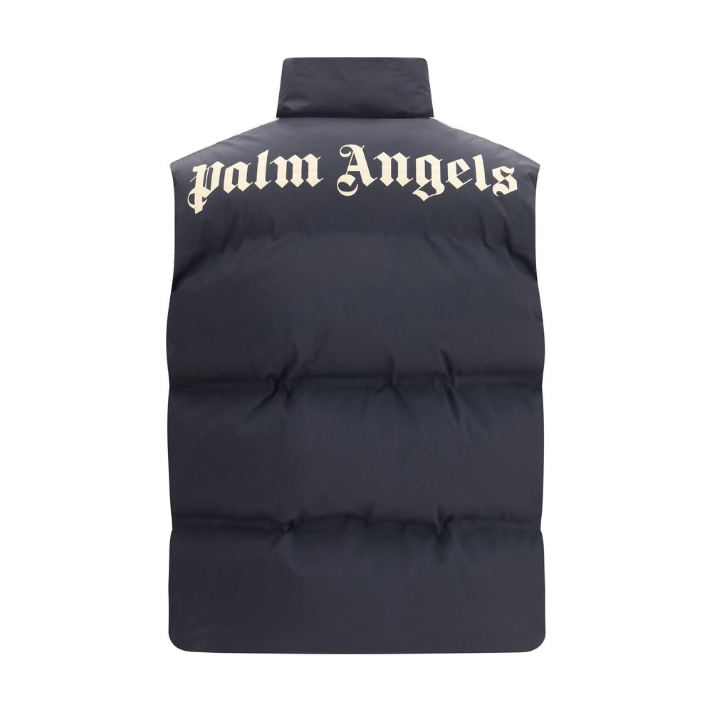 Palm Angels Gilet senza maniche in poliammide nero