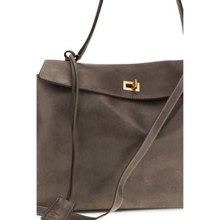 Sac à bandoulière Balenciaga gris en agneau Ovis Aries Aries