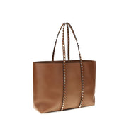Sac porté épaule Valentino Garavani en cuir de veau marron Bos Taurus