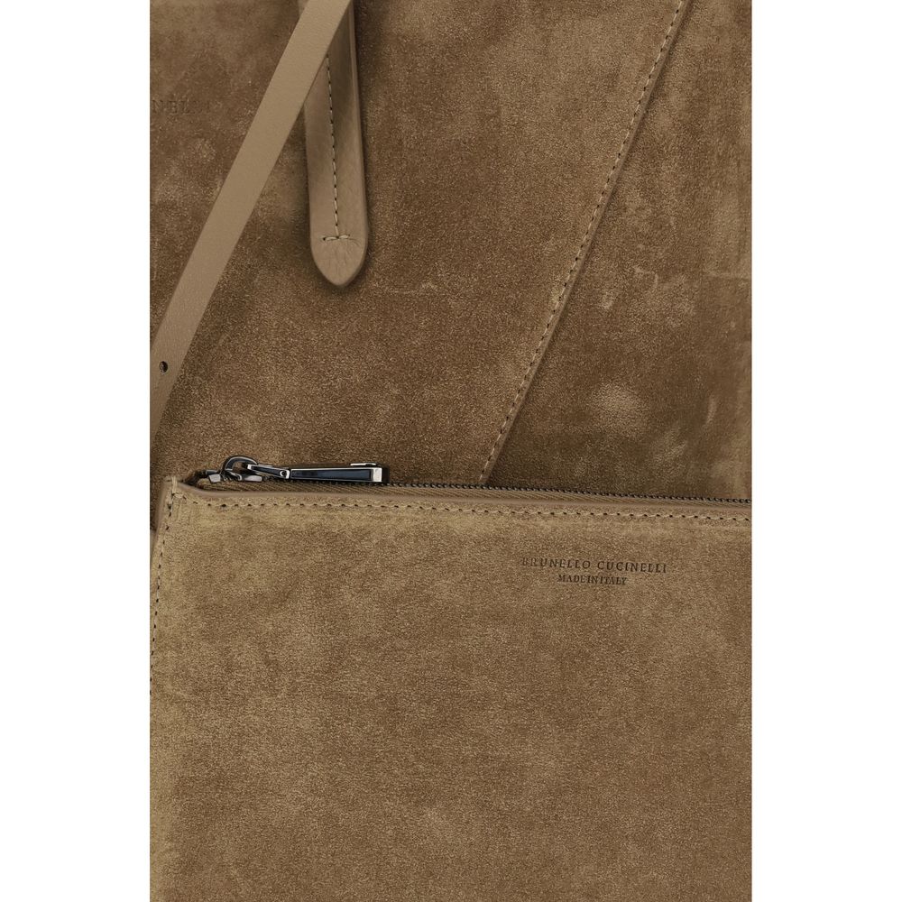 Brunello Cucinelli Beige Shoulder Bag