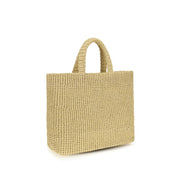 Prada Beige Raffia Shoulder Bag