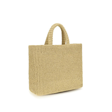 Prada Beige Raffia Shoulder Bag