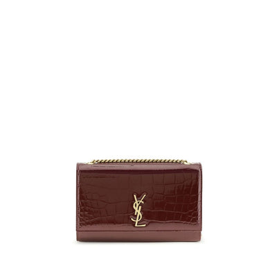 Saint Laurent Bordeaux Calf Leather Shoulder Bag