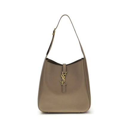 Saint Laurent Gray Calf Leather Shoulder Bag
