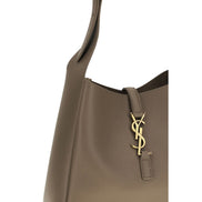 Saint Laurent Gray Calf Leather Shoulder Bag