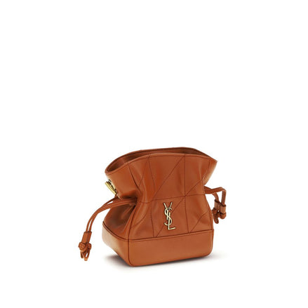 Saint Laurent Orange Lamb Clutch Bag