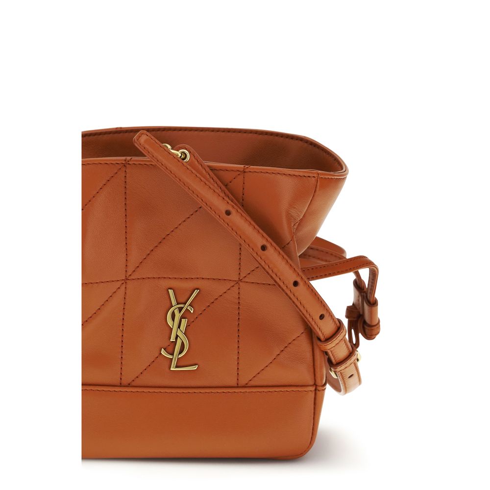 Borsa clutch Saint Laurent Arancione in pelle di agnello