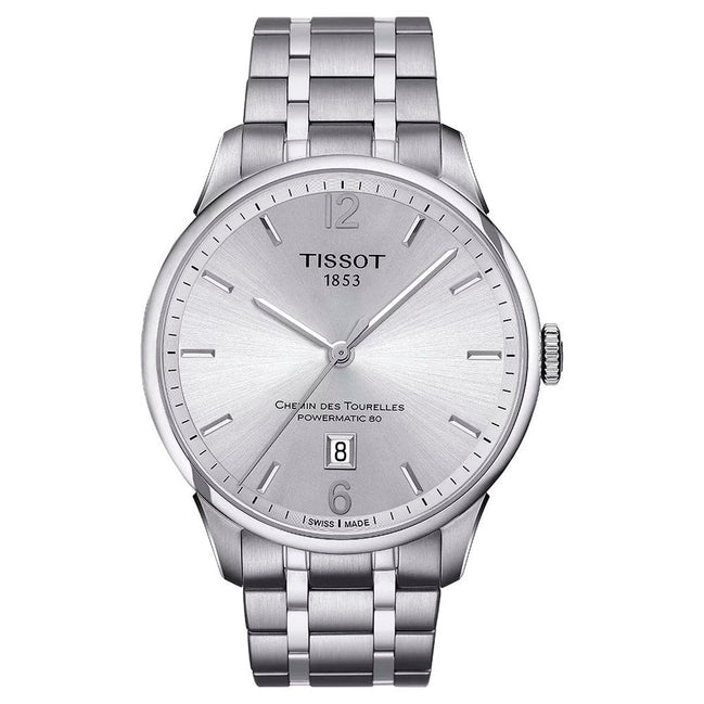 Montre habillée Tissot en acier inoxydable gris