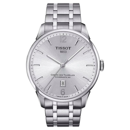 Montre habillée Tissot en acier inoxydable gris