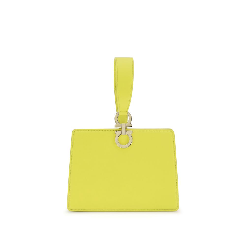 Ferragamo Bicolor Leather Clutch Bag