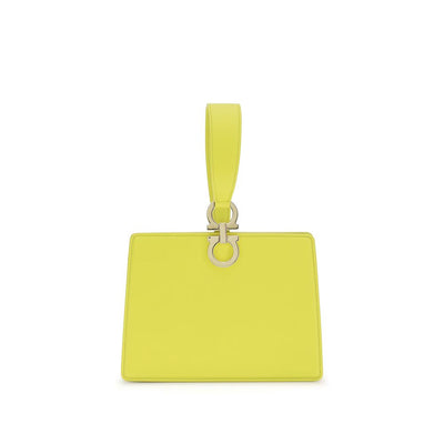 Ferragamo Bicolor Leather Clutch Bag