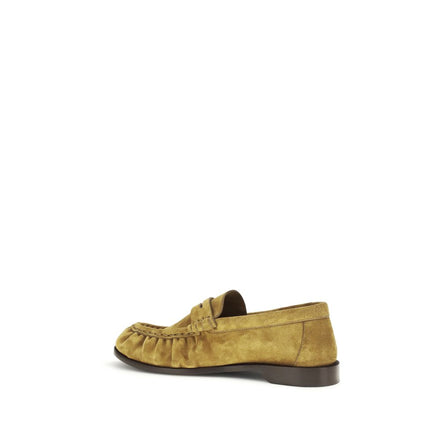 Saint Laurent Beige Calf Leather Slip-On Loafers