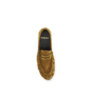 Saint Laurent Beige Calf Leather Slip-On Loafers