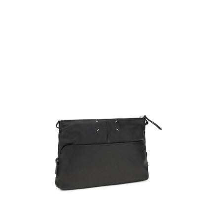 Maison Margiela Black Calf Leather Clutch Bag