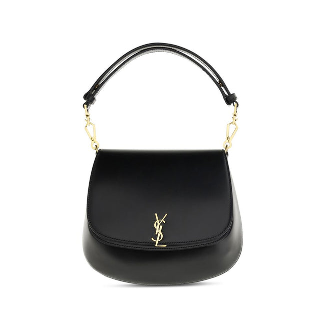 Borsa Saint Laurent in pelle di vitello nera Bos Taurus