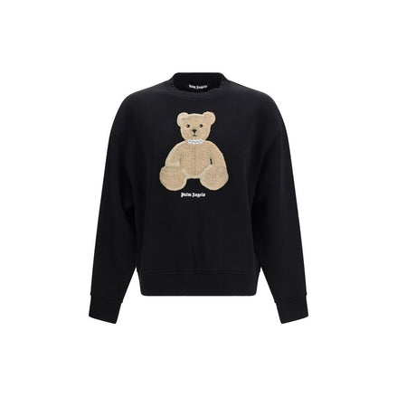 Palm Angels Felpa Nera in Cotone