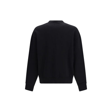 Palm Angels Felpa Nera in Cotone