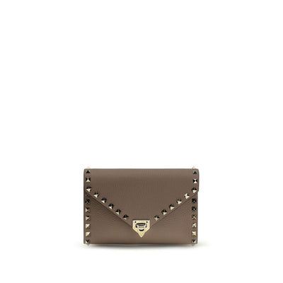 Valentino Garavani Brown Rockstud Wallet