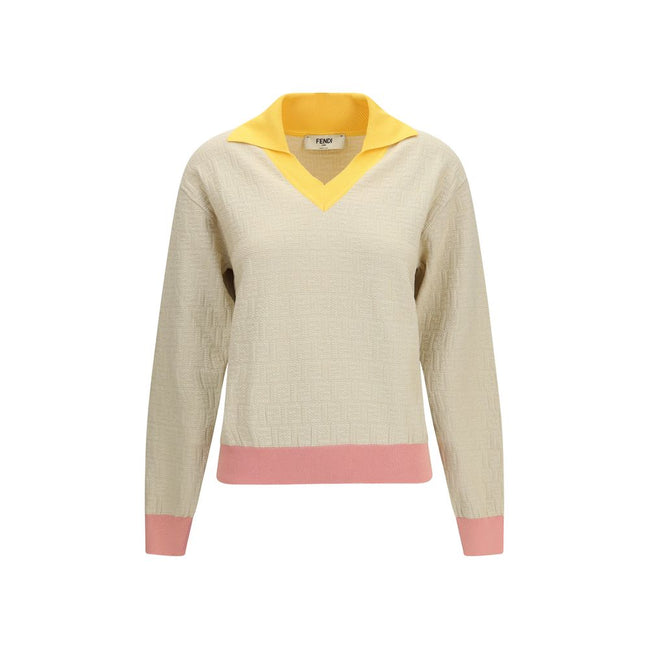 Fendi Beige Cotton Sweatshirt