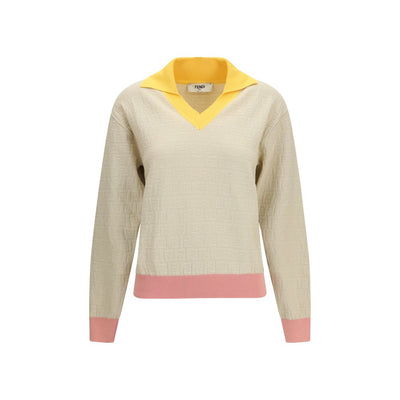 Sweat-shirt Fendi en coton beige