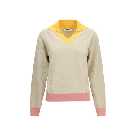 Sweat-shirt Fendi en coton beige
