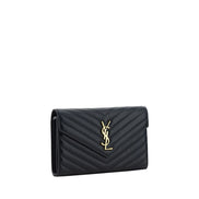 Sac bandoulière Saint Laurent en cuir de veau noir Bos Taurus