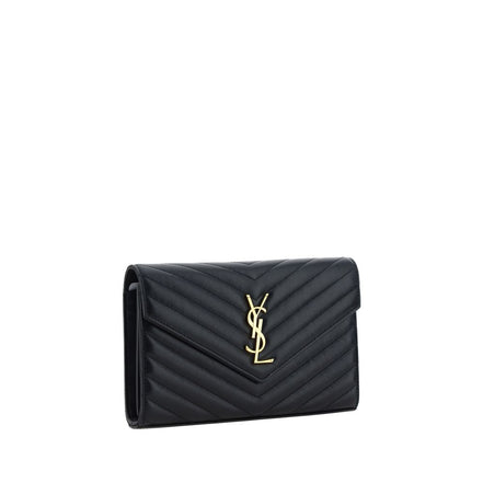 Sac bandoulière Saint Laurent en cuir de veau noir Bos Taurus