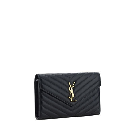 Saint Laurent Black Calf Leather Shoulder Bag
