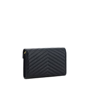 Sac bandoulière Saint Laurent en cuir de veau noir Bos Taurus