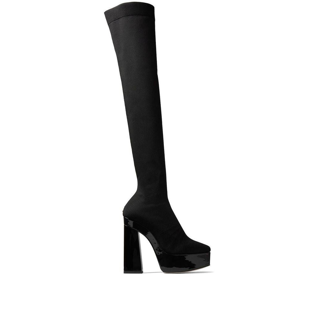 Jimmy Choo Black Fabric Over The Knee