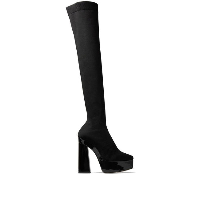 Jimmy Choo Black Fabric Over The Knee