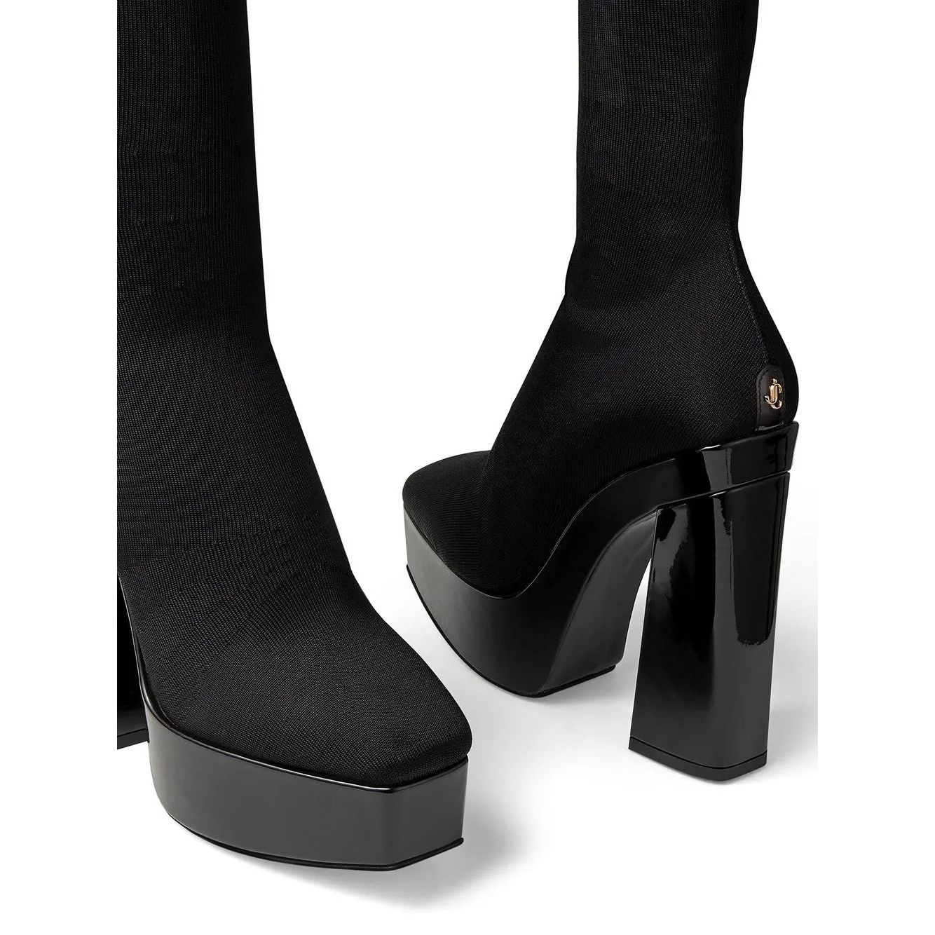 Jimmy Choo Black Fabric Over The Knee