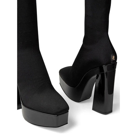Jimmy Choo Black Fabric Over The Knee