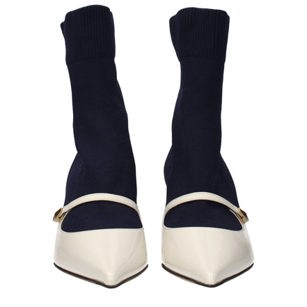 Jimmy Choo Blue Fabric Ankle Boots