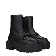 Jimmy Choo Black Leather Ankle Boots