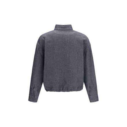 Fendi Blue Linen Denim Jacket