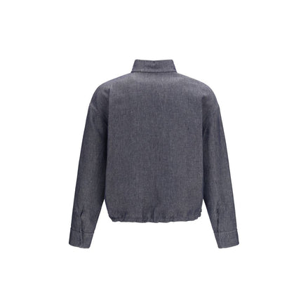 Fendi Blue Linen Denim Jacket