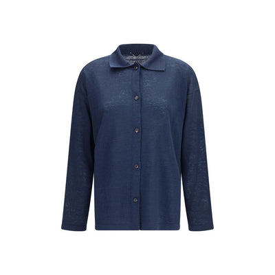 'S Max Mara Blue Linen Cardigan