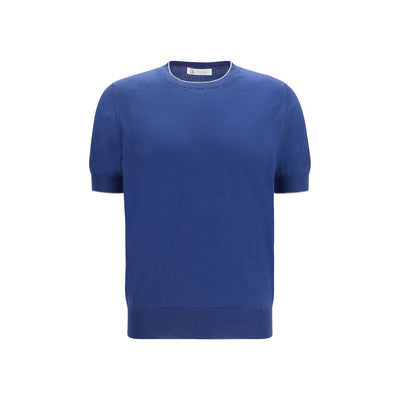 T-Shirt Brunello Cucinelli in cotone blu