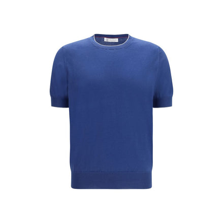 T-Shirt Brunello Cucinelli in cotone blu